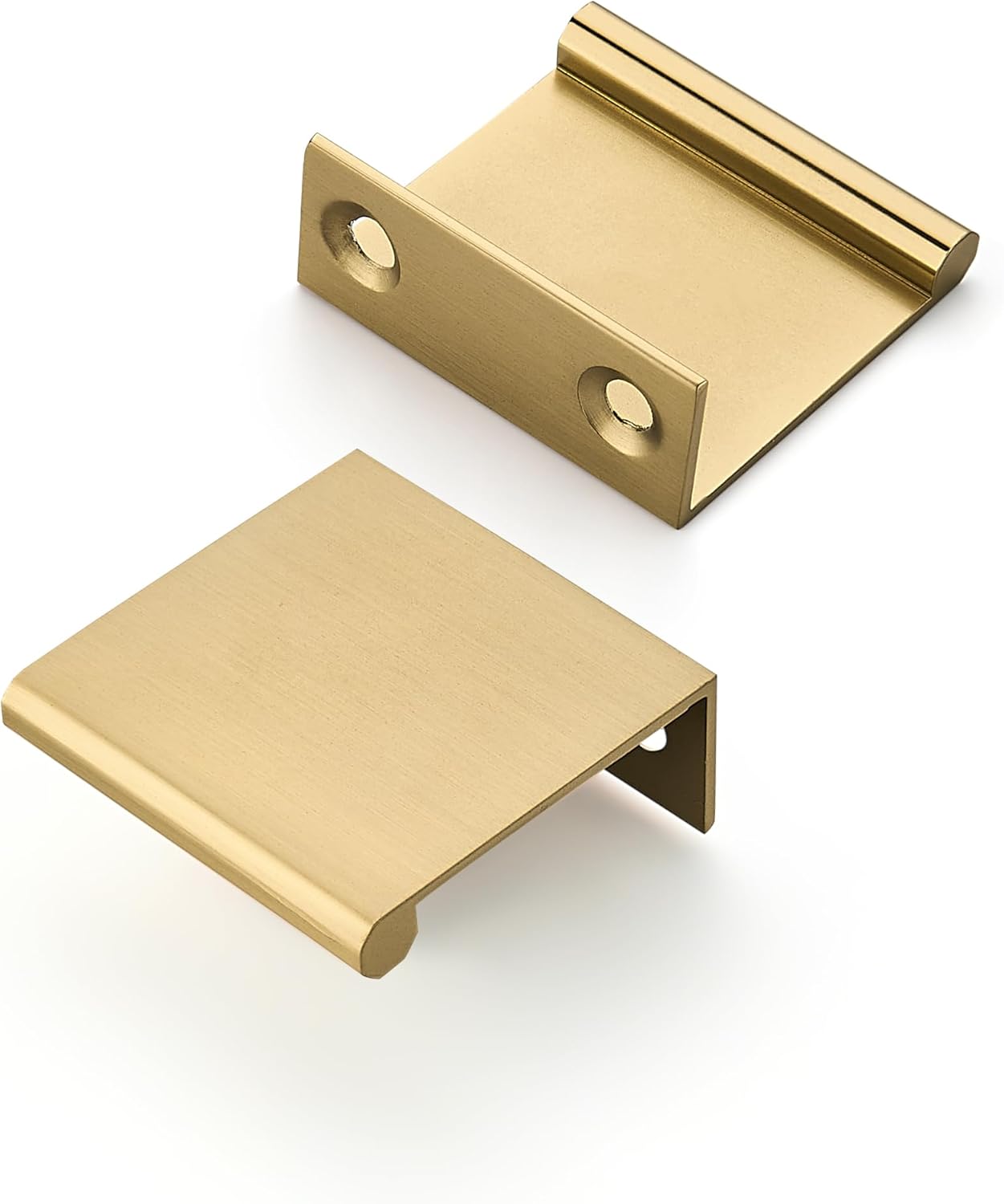 khtumeware 10 Pack Champagne Bronze Finger Pulls Edge Pulls 6in Cabinet Handles Drawer Finger Pulls Concealed Drawer pulls Kitchen Hardware