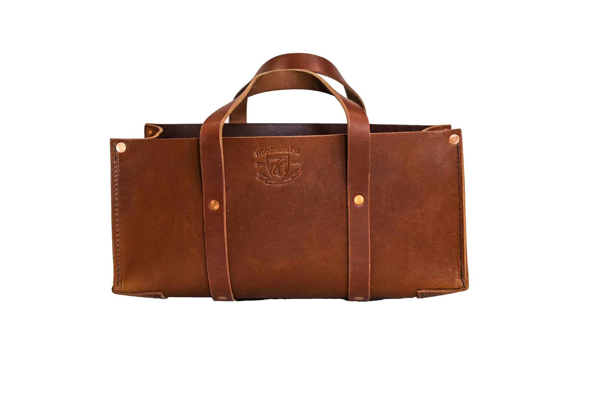 Woodman's Pal Buffalo Leather Tote Tool Bag For Hand Tools
