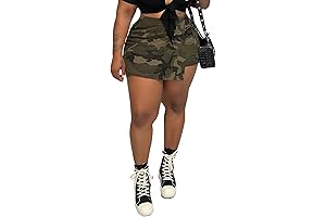 Vakkest Women's Cargo Camo Pants: Camouflage Style, Casual Comfort