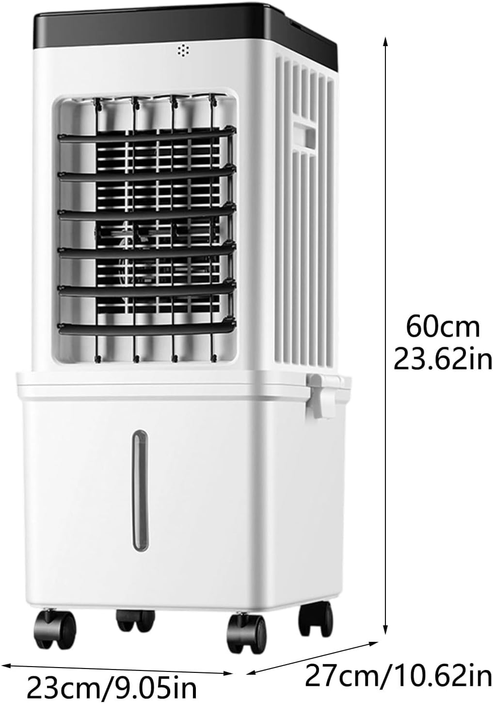 Aire acondicionado portátil sin manguera, enfriador compacto 3 en 1 con 3 velocidades, equipo de climatización para hogar y oficina (Blanco)