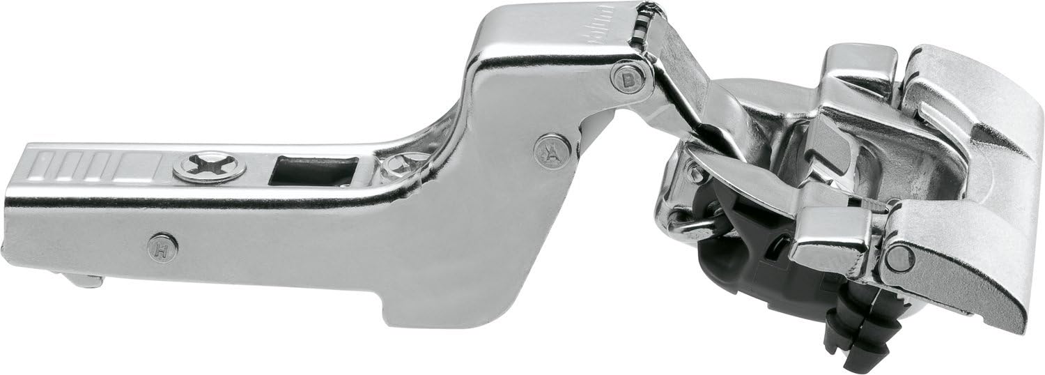 BLUM 4-Pack Clip Top Automatically Closing Hinge, 110° with Draft Exclusion and Excentre Cross Mounting Plate