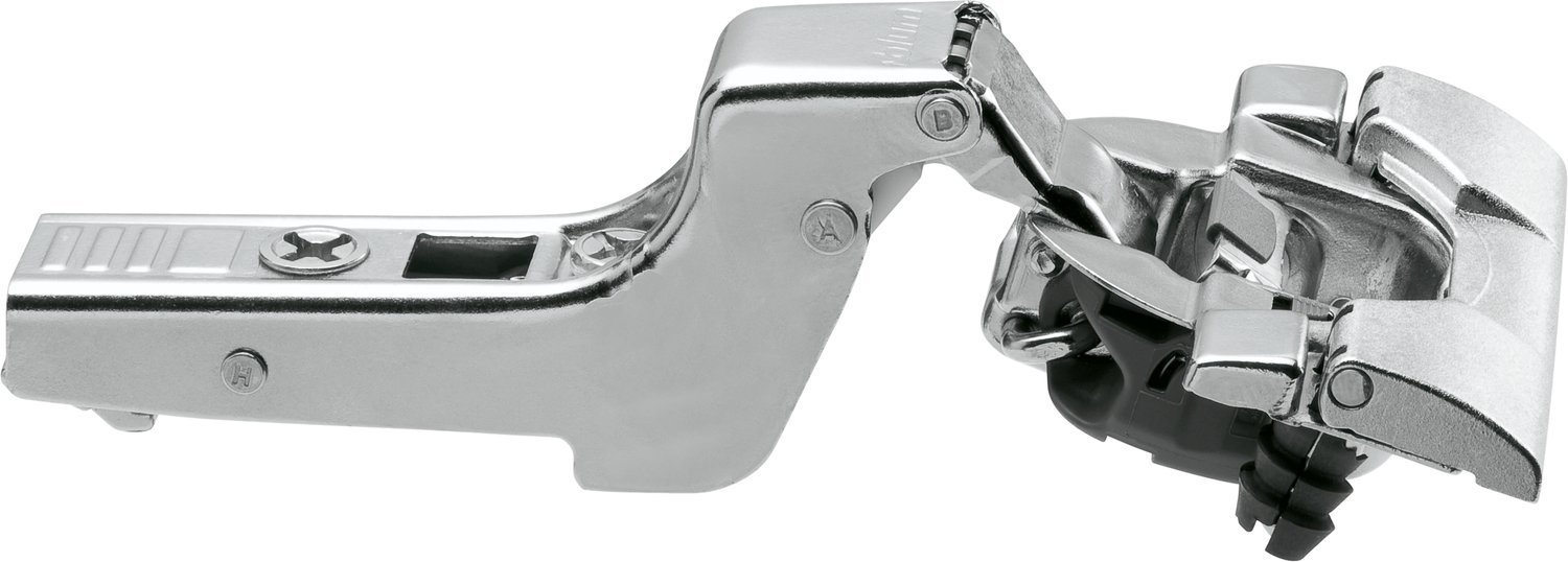 BLUM 4-Pack Clip Top Automatically Closing Hinge, 110° with Draft Exclusion and Excentre Cross Mounting Plate