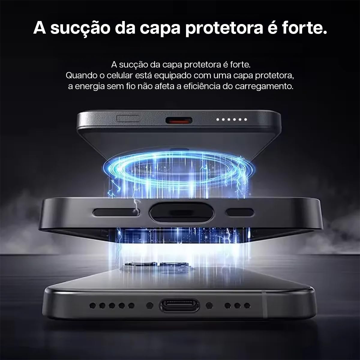 61zo42BZvYL._AC_SL1200_ Carregador Magnético Portátil Power Bank 5000mah Sem Fio por Indução - Compatível com Todo Celular com Carregamento Magnético Leve Fino ® 20w Turbo Compacto (5000 mAh)