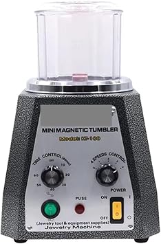 KT-100 Magnetic Tumbler Polishing Machine,Mini Jewelry Polisher Tools, Gold, Silver, Stainless Steel Hing