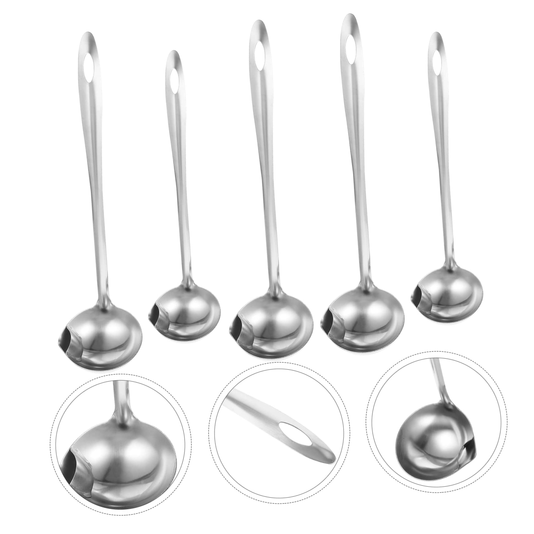 PRETYZOOM Fat Separator Ladle Oil Strainer Spoon for Healthy Soup Cooking Sturdy Stainless Steel Design