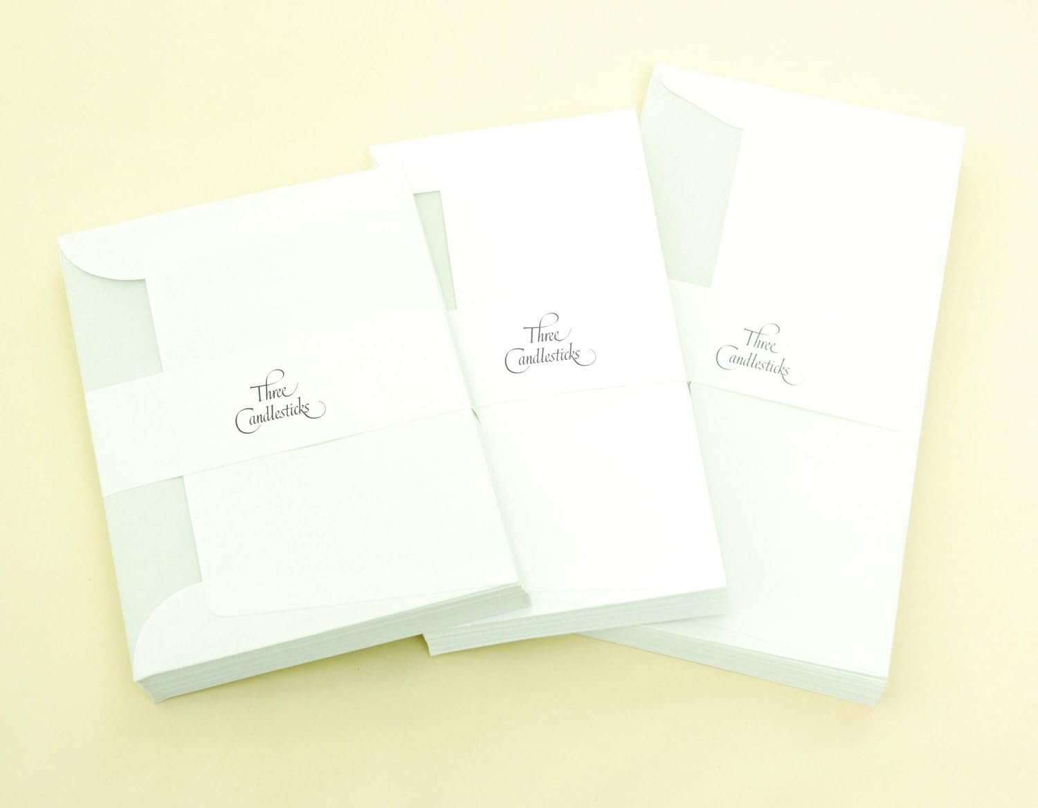 Three Candlesticks 20 Luxury Tissue-lined Envelopes for A5 Writing Pad, Size C6 - White 3 61zo51FPqWL. AC SL1500