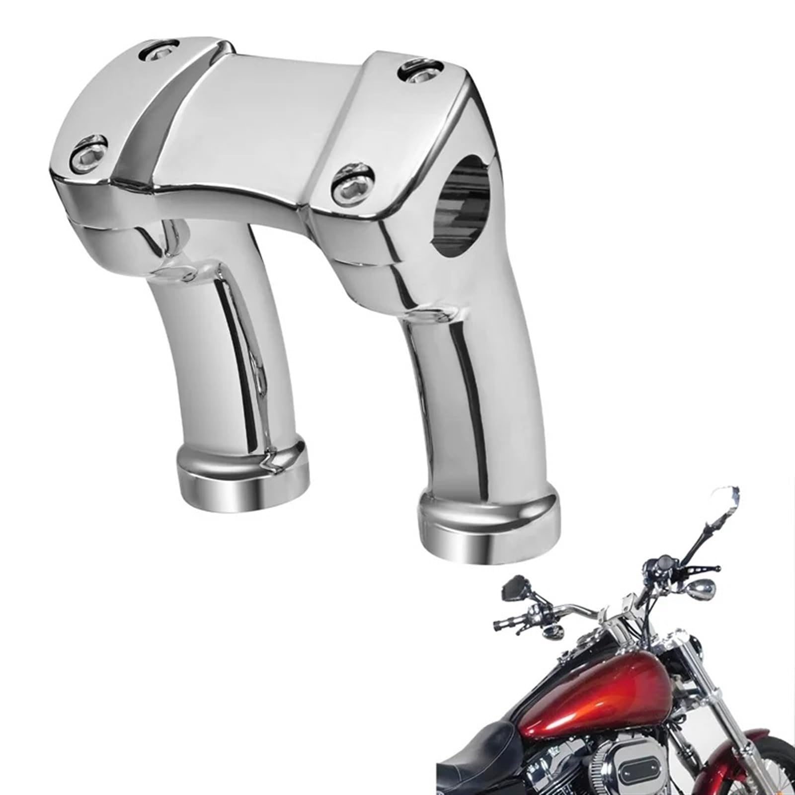 Moto Riser Per Softail Per Moto Dyna Cromato Riser Manubrio Da 4" 1,25" Bar Fit Riser Manubrio