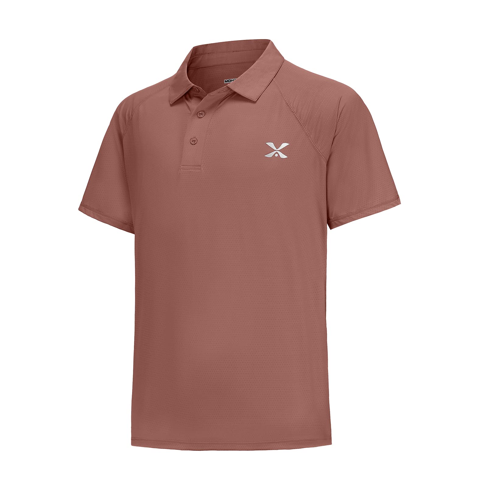 MOHEEN Men's Moisture Wicking Short Sleeve Polo Shirts UPF 50+ Lightweight Performance Golf Shirts M-6XL