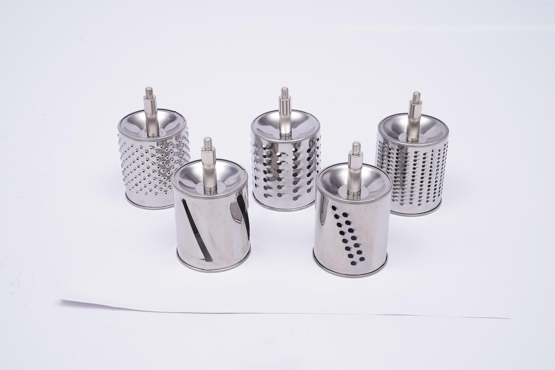 Affettatrice per verdure, grattugia in acciaio inox con 5 lame per formaggio, noci, frutta, verdura, ecc