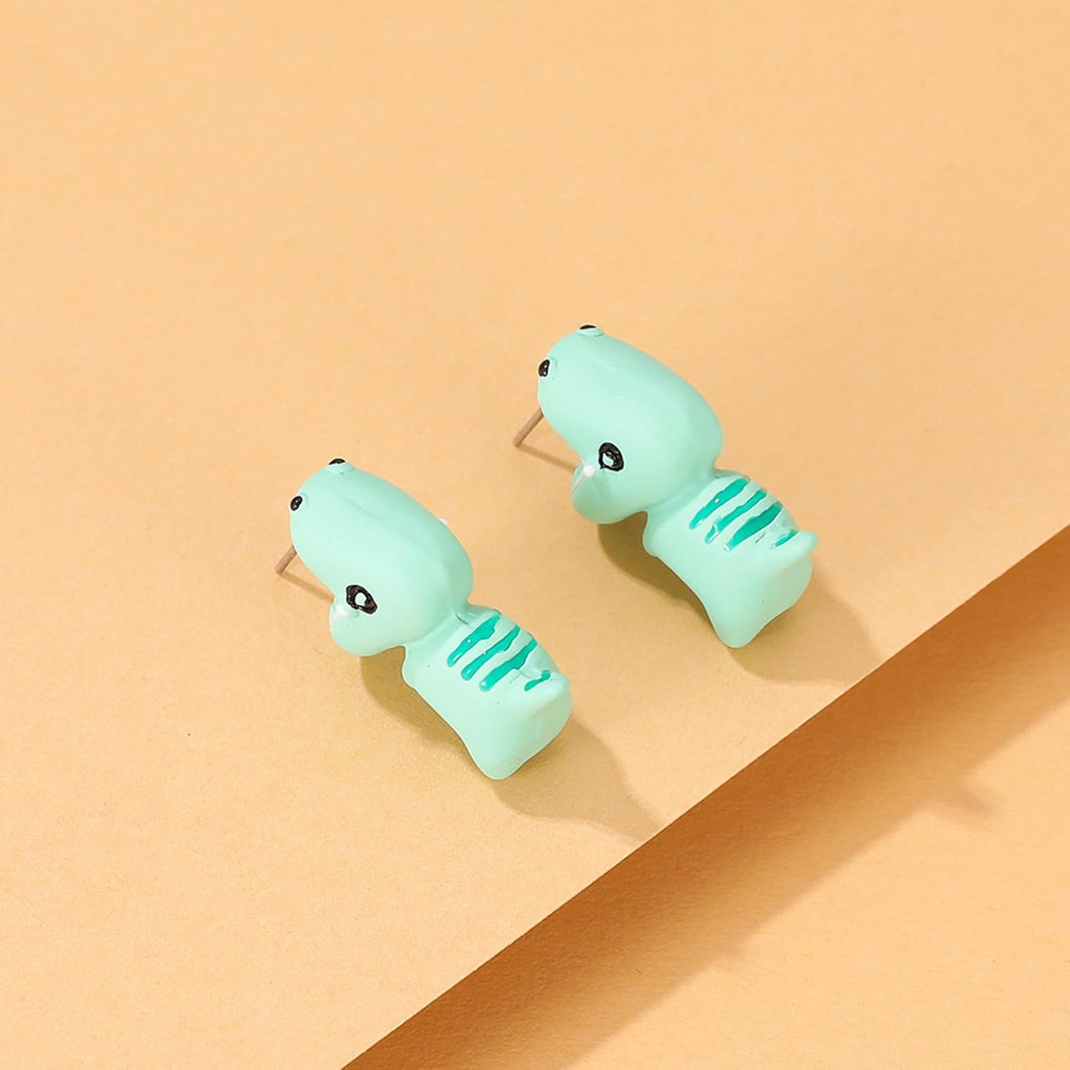 Cute Animal Bite Earrings for Women 3D Clay Animal Dinosaur Earrings Funny Animal Cartoon Biting Ears Stud Earrings Jewelry Gifts Cute Funny Stuff - Image 4
