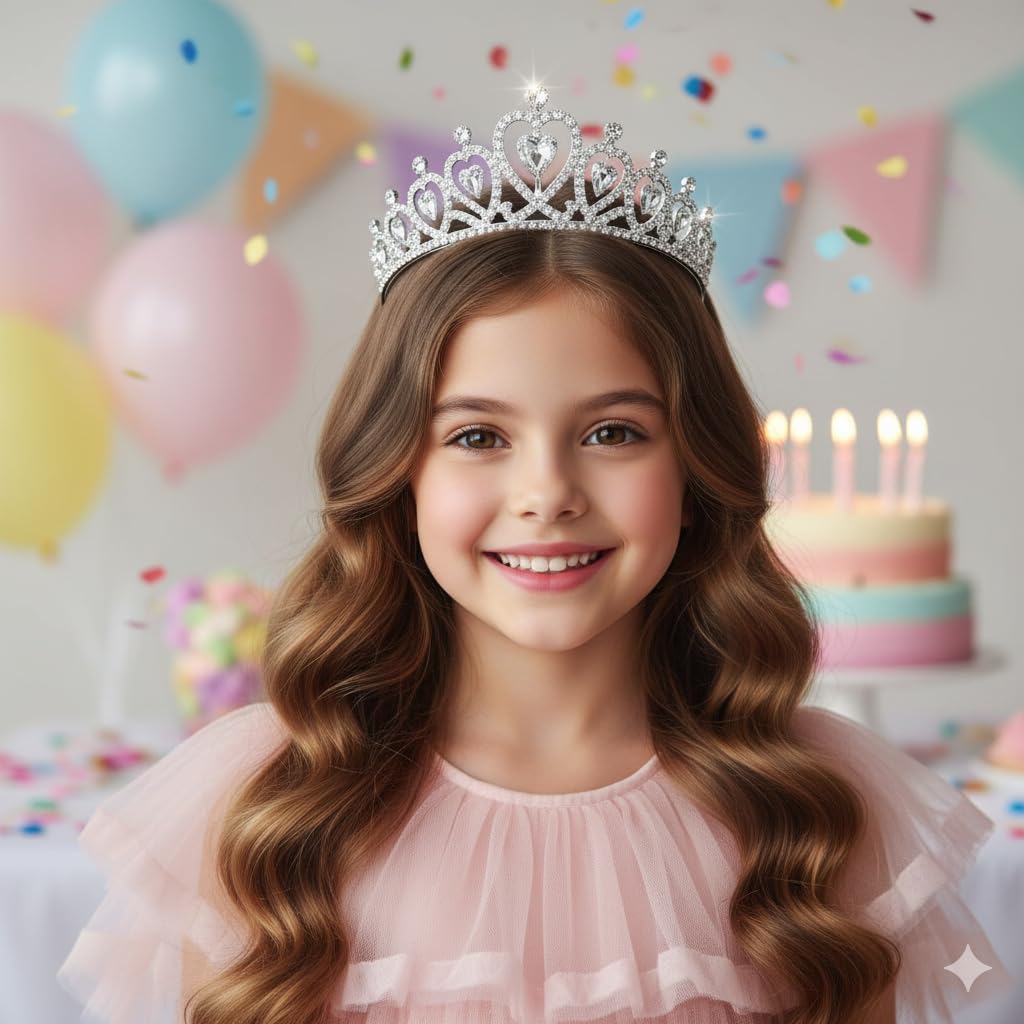 Lot de 10 diadèmes de princesse élégants en vrac avec strass pour Noël, Halloween, anniversaire, bal de fin d'année, mariage, soirée entre filles et femmes – Argenté
