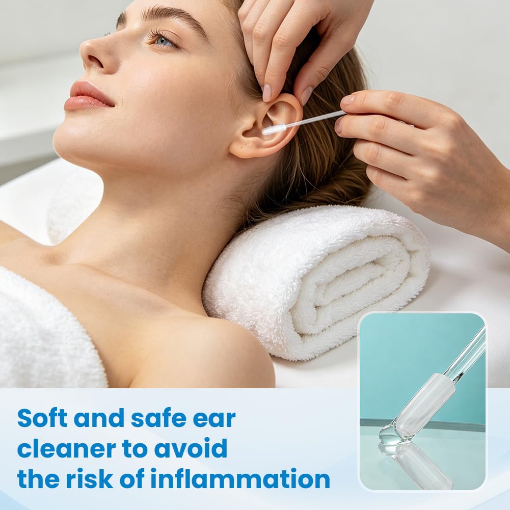 OFFCUP 24 Bastoncini Adesivi per Pulizia Orecchie, Asta Pulizia Orecchie Appiccicoso Lavabile, Sticky Ear Cleaner, Earwax Removal Stick Riutilizzabili per Adulti E Bambini, Ideale per Viaggi E Casa