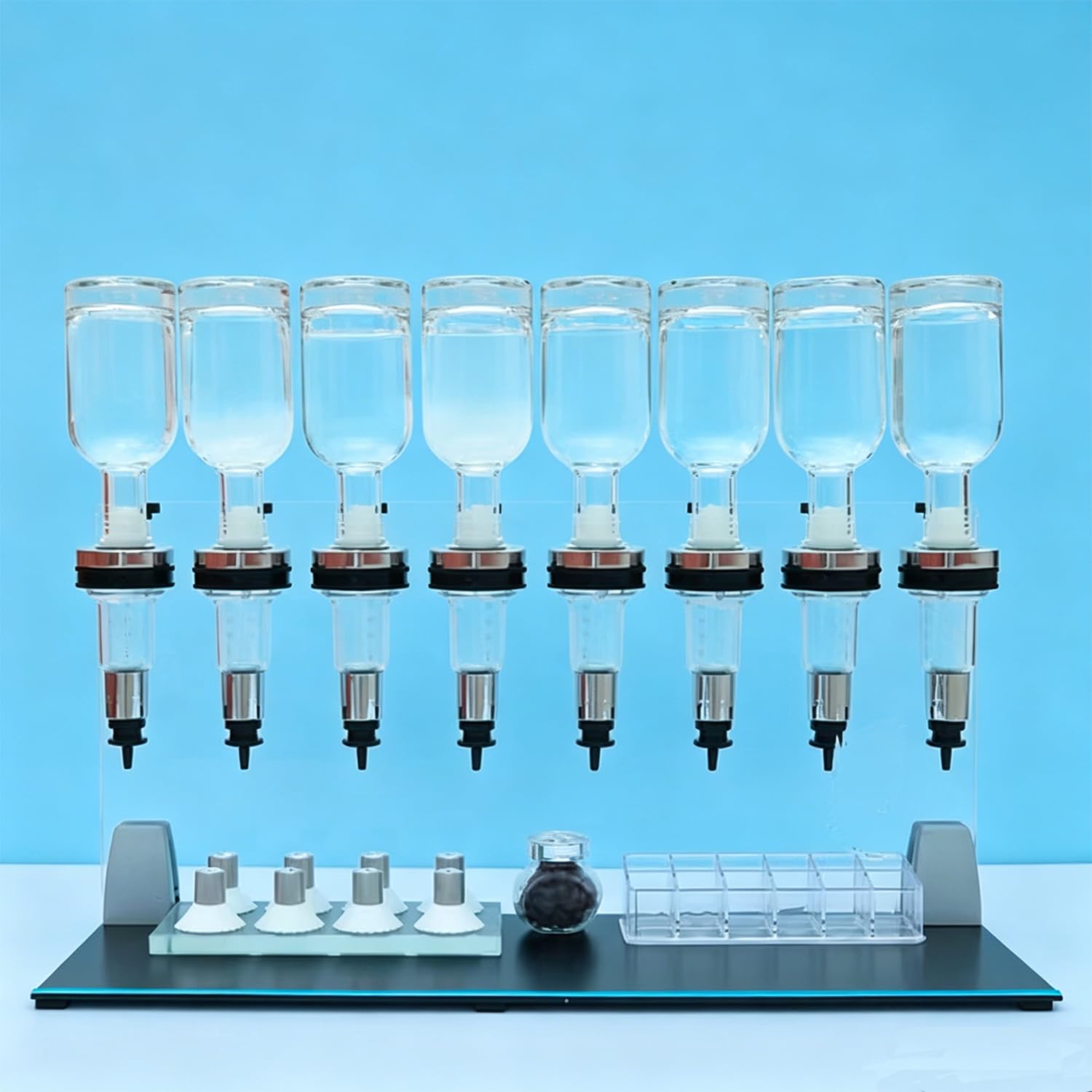 XueFulxion Professional scent sampling station for commercial use.matched with sturdy acrylic support panel.keep the whole system clean for fragrance testing and store display. 8heads