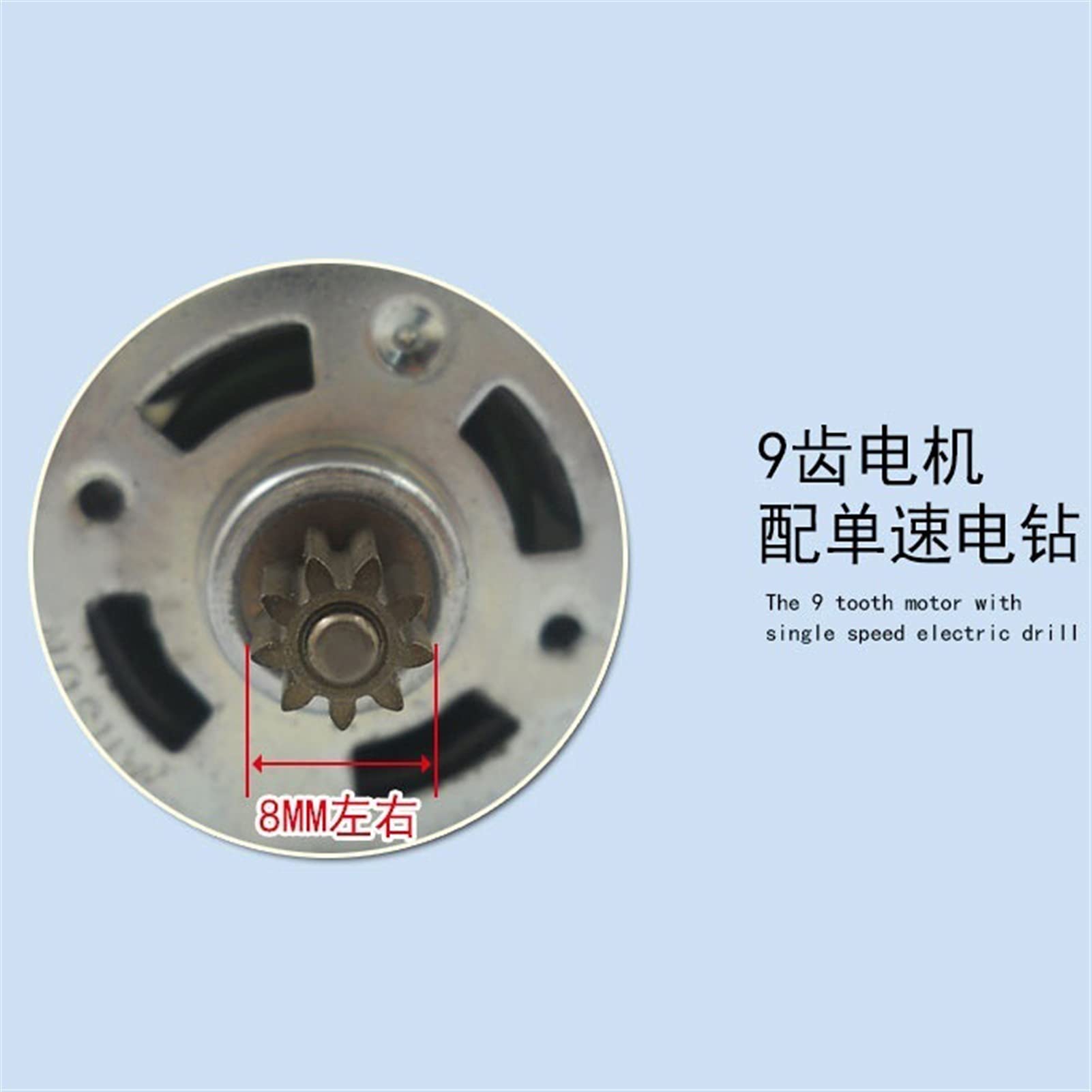 Motore Elettrico CHANCS 550 25V DC Con 9 Denti - Per Trapani A Batteria, Cacciaviti, Fai Da Te