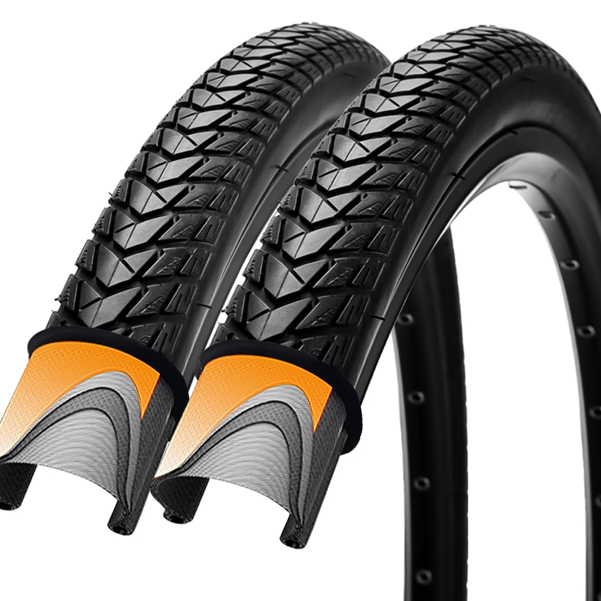 700x35c/700x38c Gravel Bike Tires 60 TPI Pair Road Bike Tires Kevlar Material Foldable High Grade Made Bicycle Tires for City Bikes Pack of 2