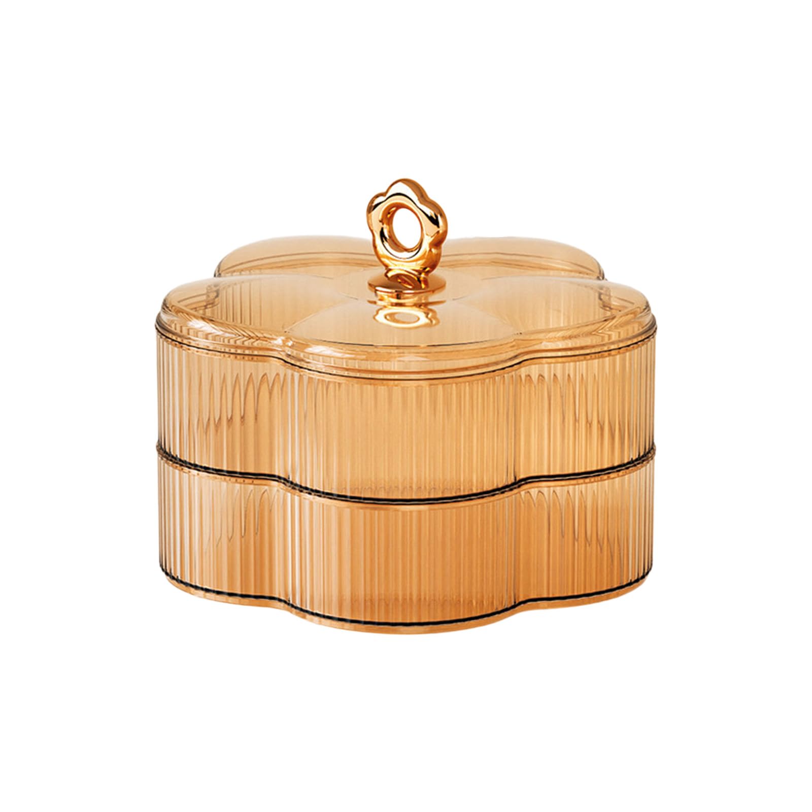 Tsophreniq 2 Tiers Floral Snacks Tray Serving for Candy Fruits Nut Home Kitchen Decoration Practical Storage Container Candy with Floral Designs