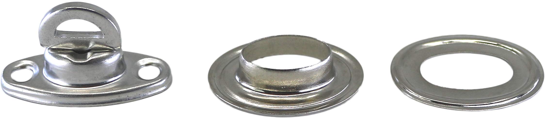 Cao Mixte C.a.o. - en Laiton Nickelé Longueur 3 Cm Largeur 1,4 Hauteur 1,8 5 Tourniquets, Argenté., 3x1x1cm EU
