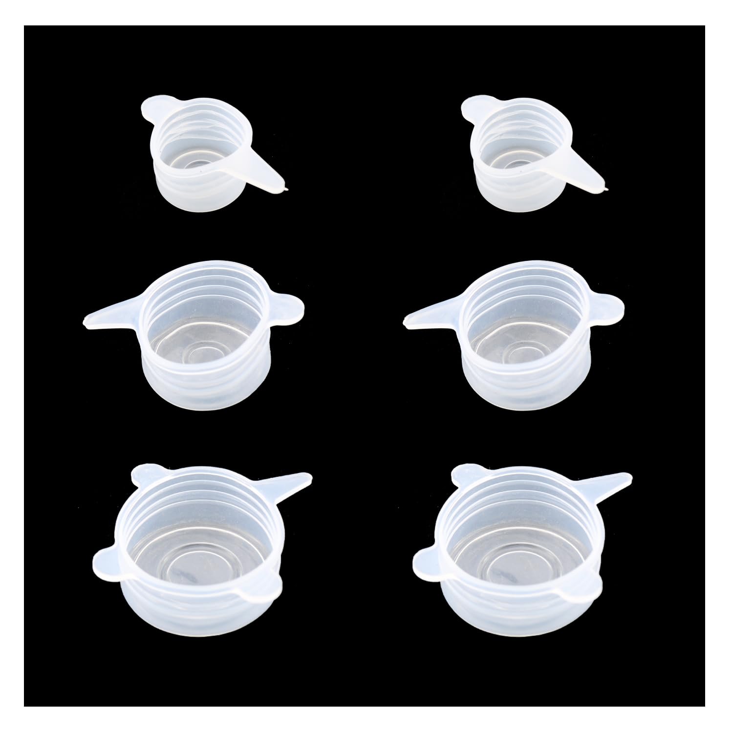 SQXBK 6PCS 30mm 40mm 50mm White Silicone Fresh Seal Bottle Cap Wine Bottle Stopper Food Jar Cap Flavouring Bottle Seal Cap