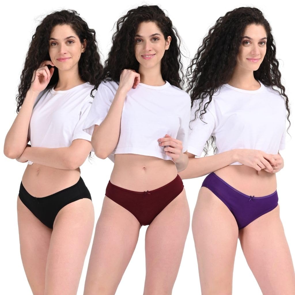 Adira | Bikini Panty for Women | Low Waist Fit | Medium Butt Coverage | Ultra-Light Seams & Soft Elastic Trims | Prevents Visible Panty Lines | Pack of 3-picture-50