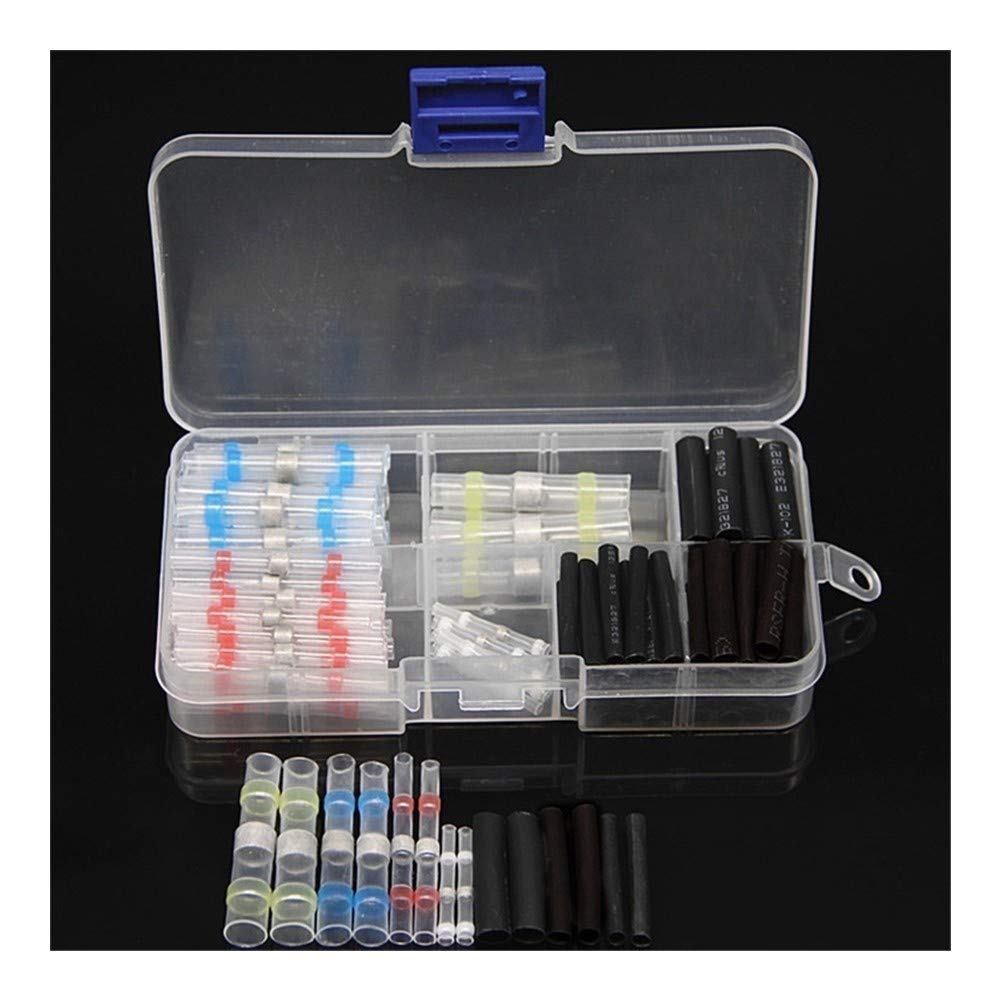 Test Terminals, Waterproof Heat Shrinkable Terminal, 50PCS Solder Ring +60PCS Tube Boxed Set