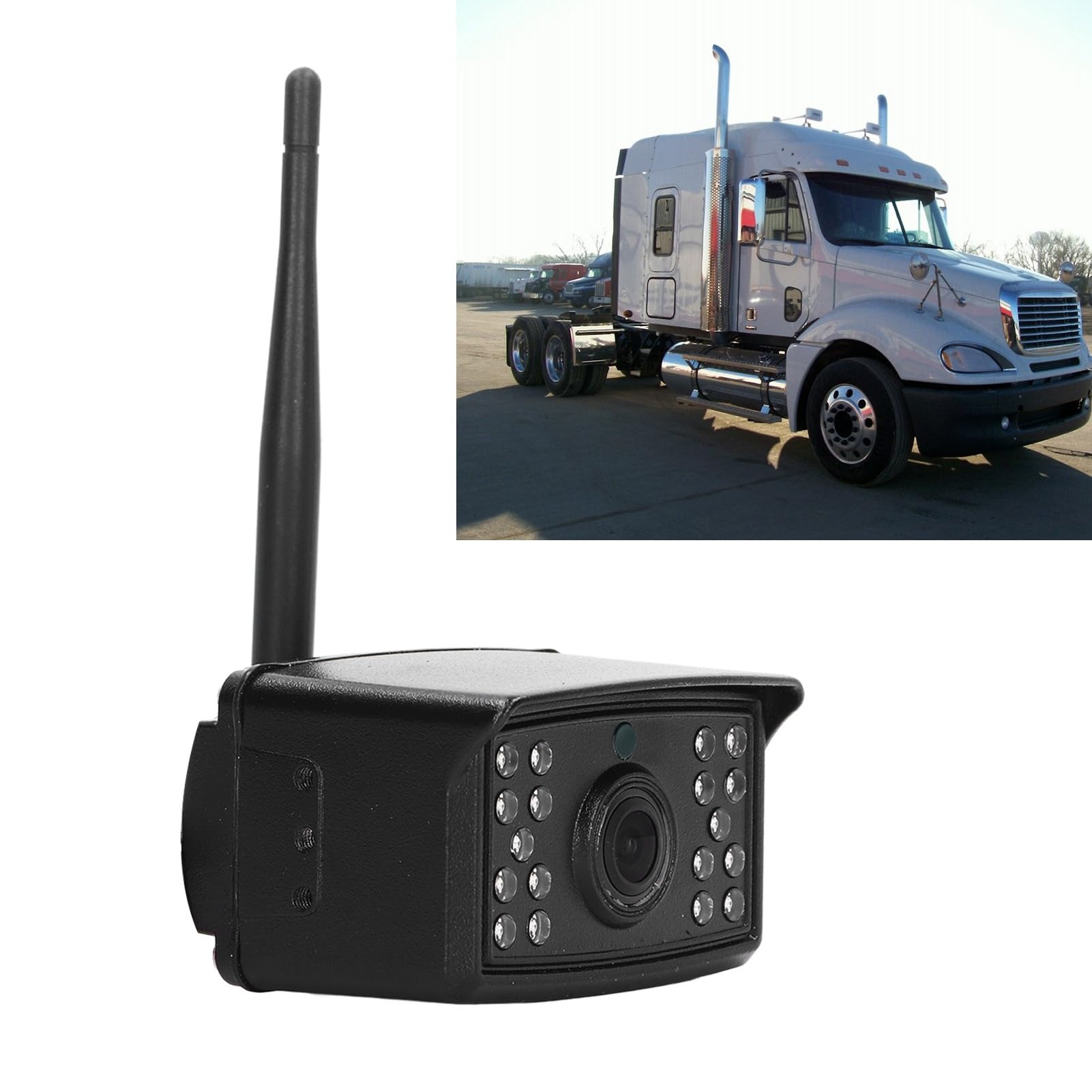 Kamera Tylna WiFi HD IP67 Wodoodporna 18 Diod LED DC12V do 36V Wyraźny Obraz dla IOS dla Androida Samochodów Ciężarowych RV Interfejs Widoku Przyczepy Tylna Komórka Puszki Podczas