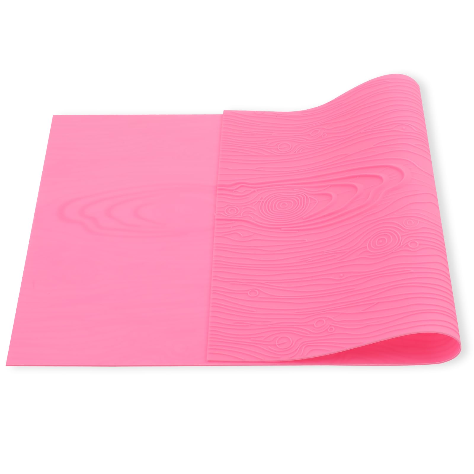 Hariendny Fondant Woodgrain Impression Mat Fondant Silicone Lace Mold Fondant Wood Texture Mat Silicone Cake Fondant Mat Fondant Embossed Craft Tools for Cakes Decorating(17 x 9 inches), Pink