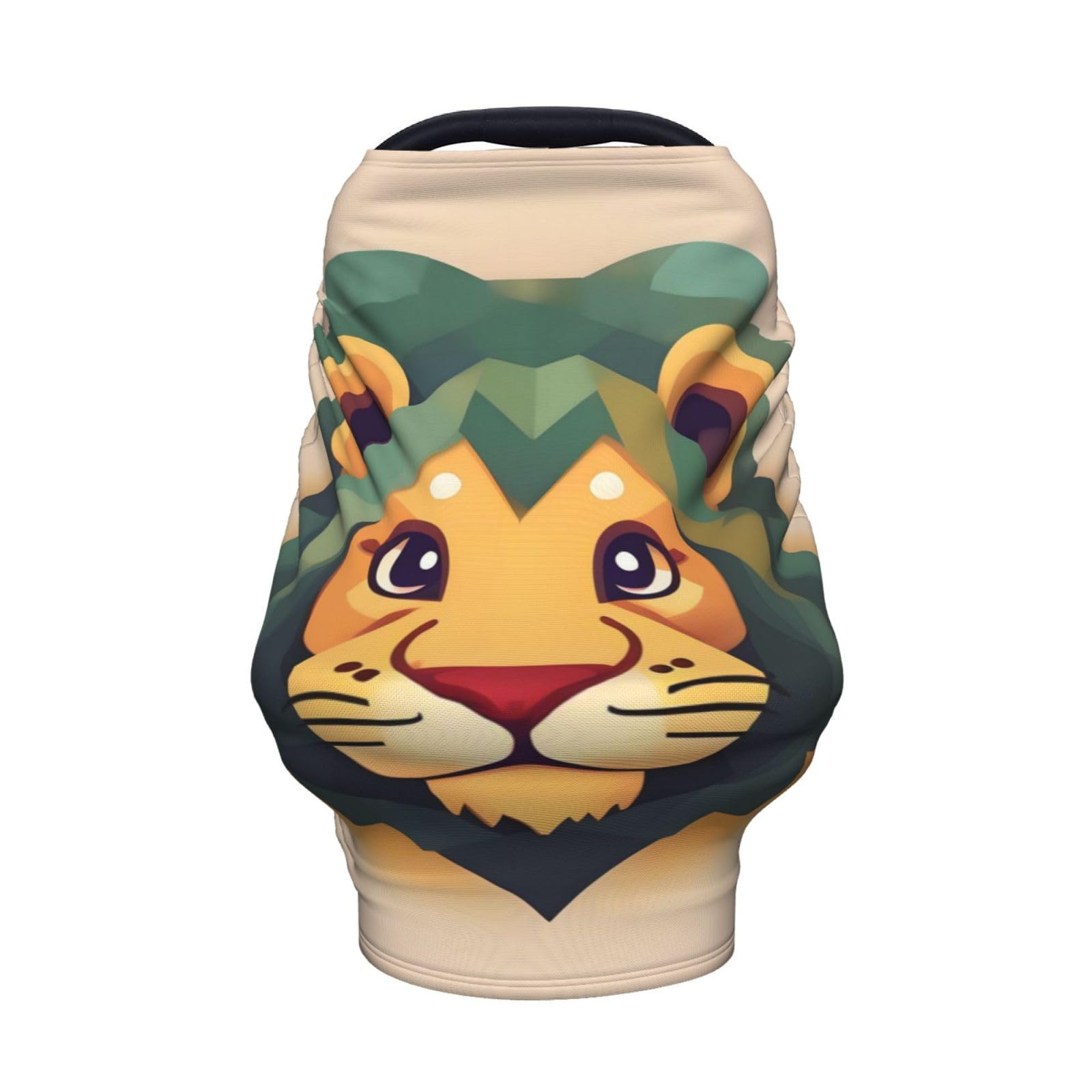 XZDHYZ Cartoon lion Versatile full-print Stroller Chair Cover/Nursing Cover, specially designed for your baby, Black