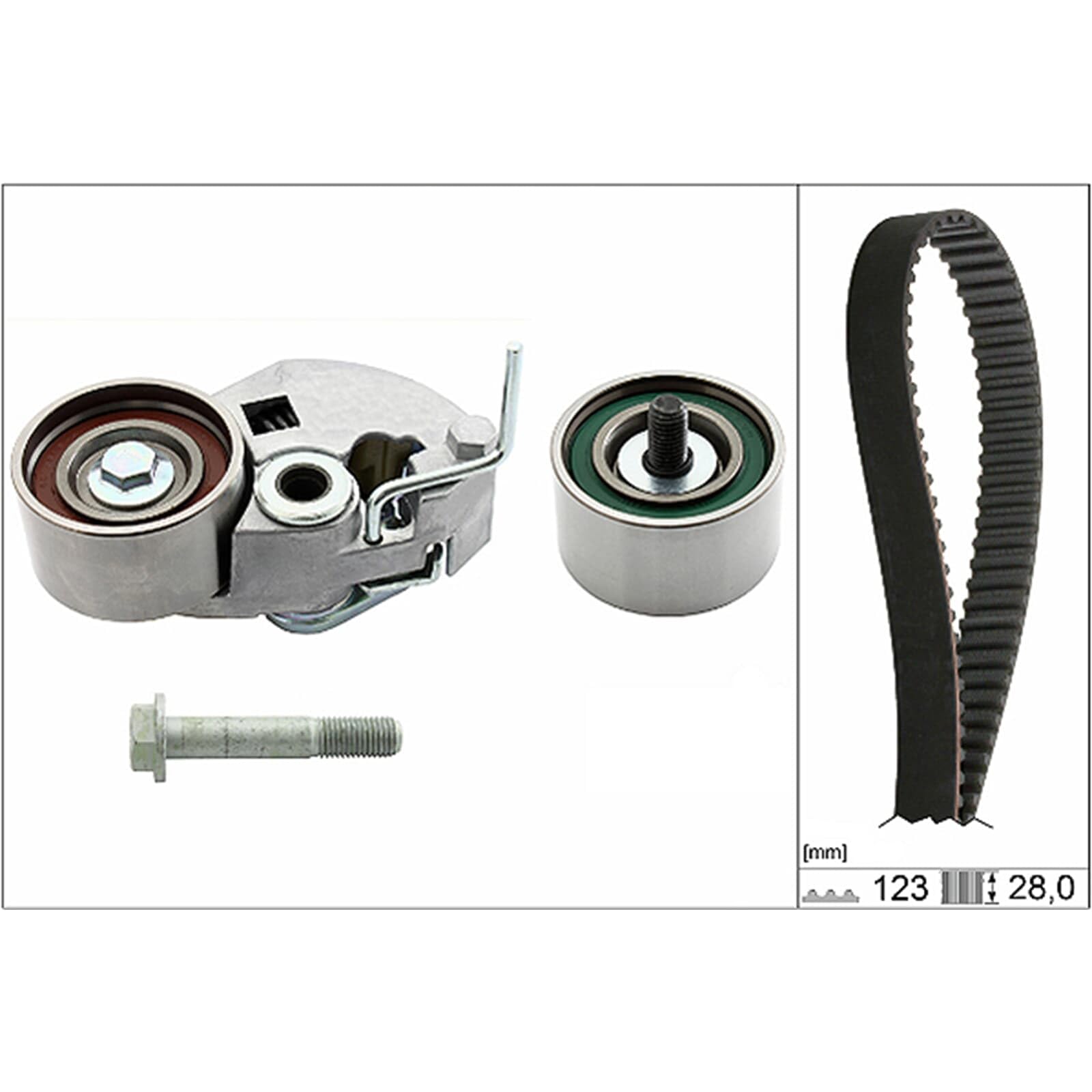 INA Kit de correa de distribución 530 0542 10 32mm Compatible con KIA CEE'D SW ED, HYUNDAI i30 FD