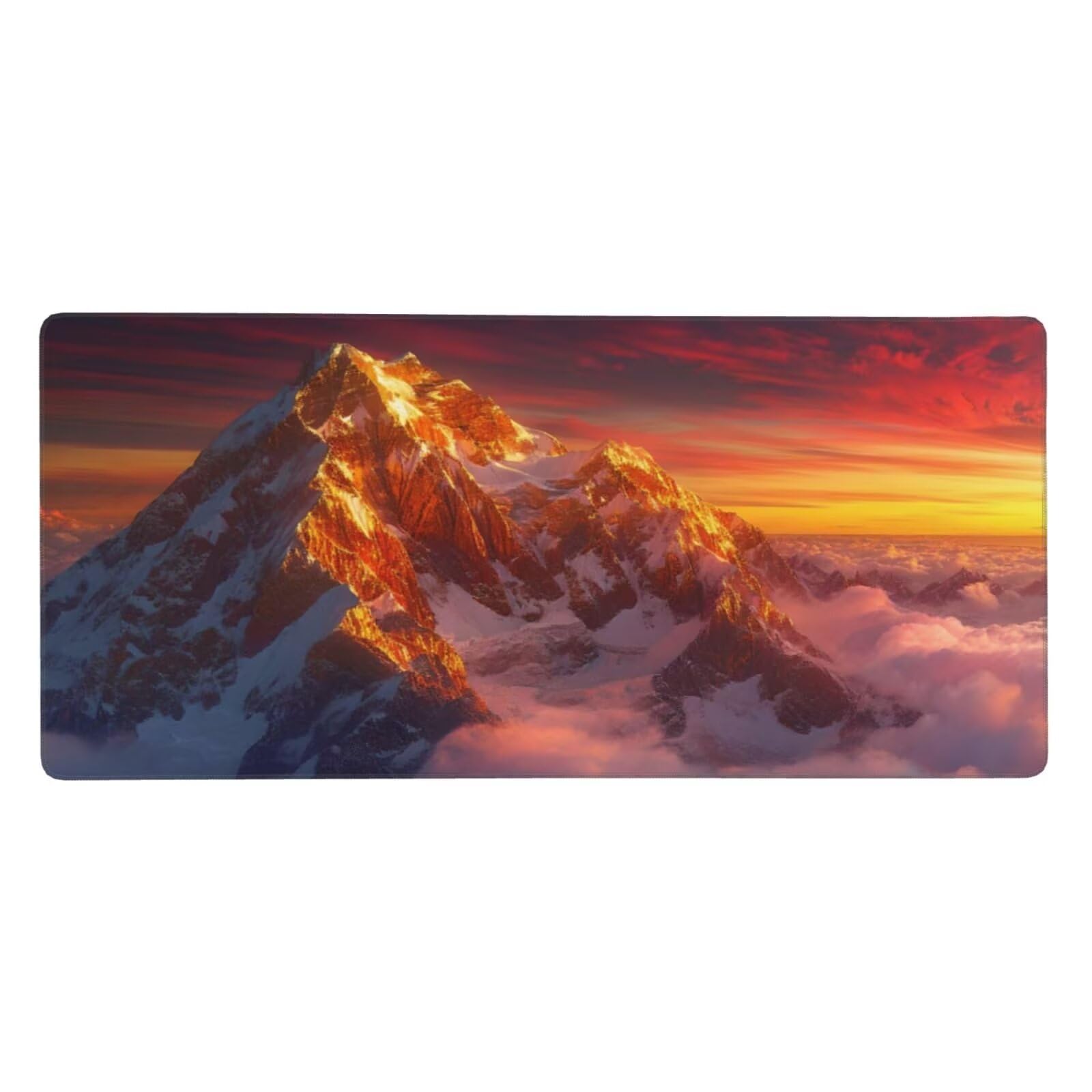 Duża podkładka pod mysz XXL, Snow Mountain, podkładka pod mysz na biurko z antypoślizgową podstawą, wodoodporna i trwała podkładka pod mysz do gier, do domu, zszyte krawędzie, mata pod klawiaturę,