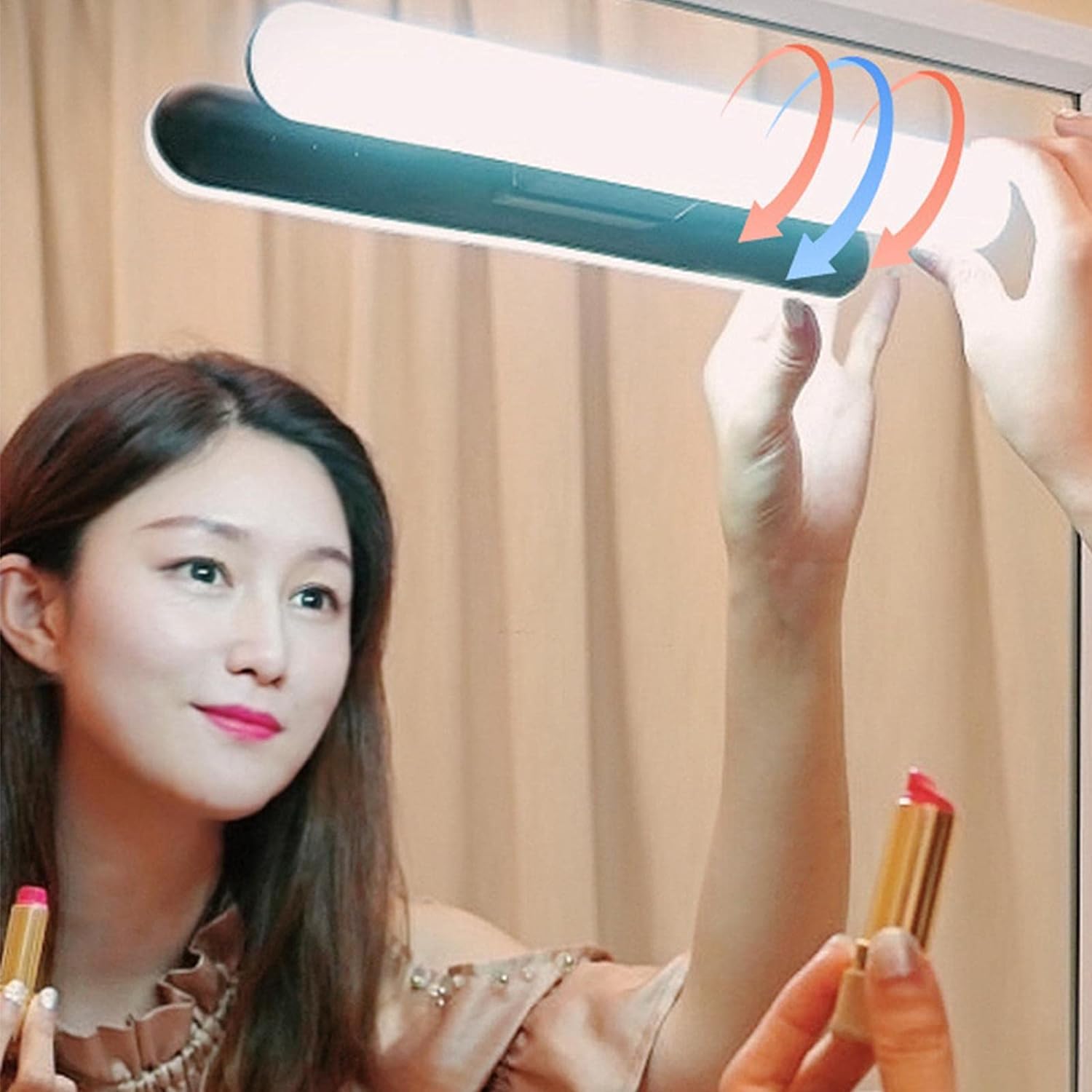 Luce Da Trucco LED Ricaricabile USB - Regolabile, Touch, Angolo Regolabile, Per Bagno, Toeletta - Foto 3