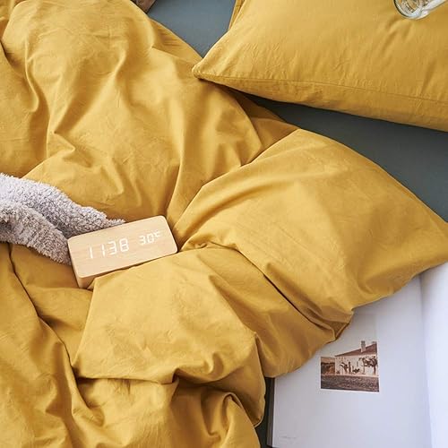 Miniatura 4 de Doneus - juego de funda de edredón de algodón lavado, tamaño individualdoble XL, 3 piezas, 1 funda de edredón, 2 fundas de almohada, diseño de rayas