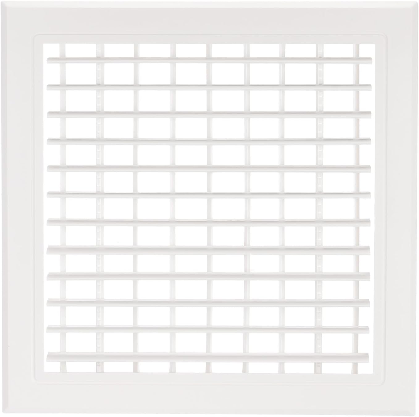 PATIKIL 14x14 Inch Plastic Ventilation Grille, Adjustable Outlet Air Vent Grilles Vent Filter Cover Supply Air Grille for Wall or Ceiling HVAC Vents, White