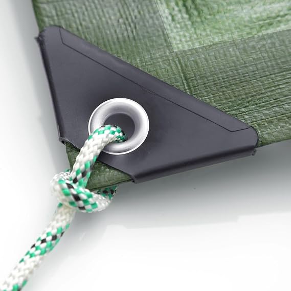 GardenMate 2x2m Waterproof Heavy Duty Tarpaulin- Home & Garden Green Tarp Sheet - Premium Quality Cover Made of 140gsm Tarpaulin