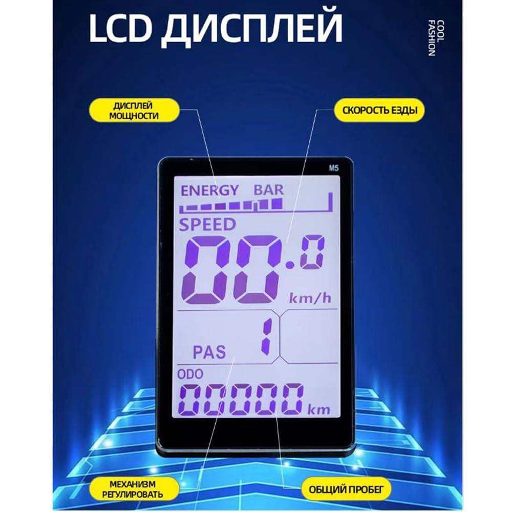 Triciclo elettrico per adulti, bicicletta a tre ruote a 7 velocità con cestino grande, display LCD e faro, 48 V 15 Ah, design con pneumatici grassi per lo shopping in famiglia