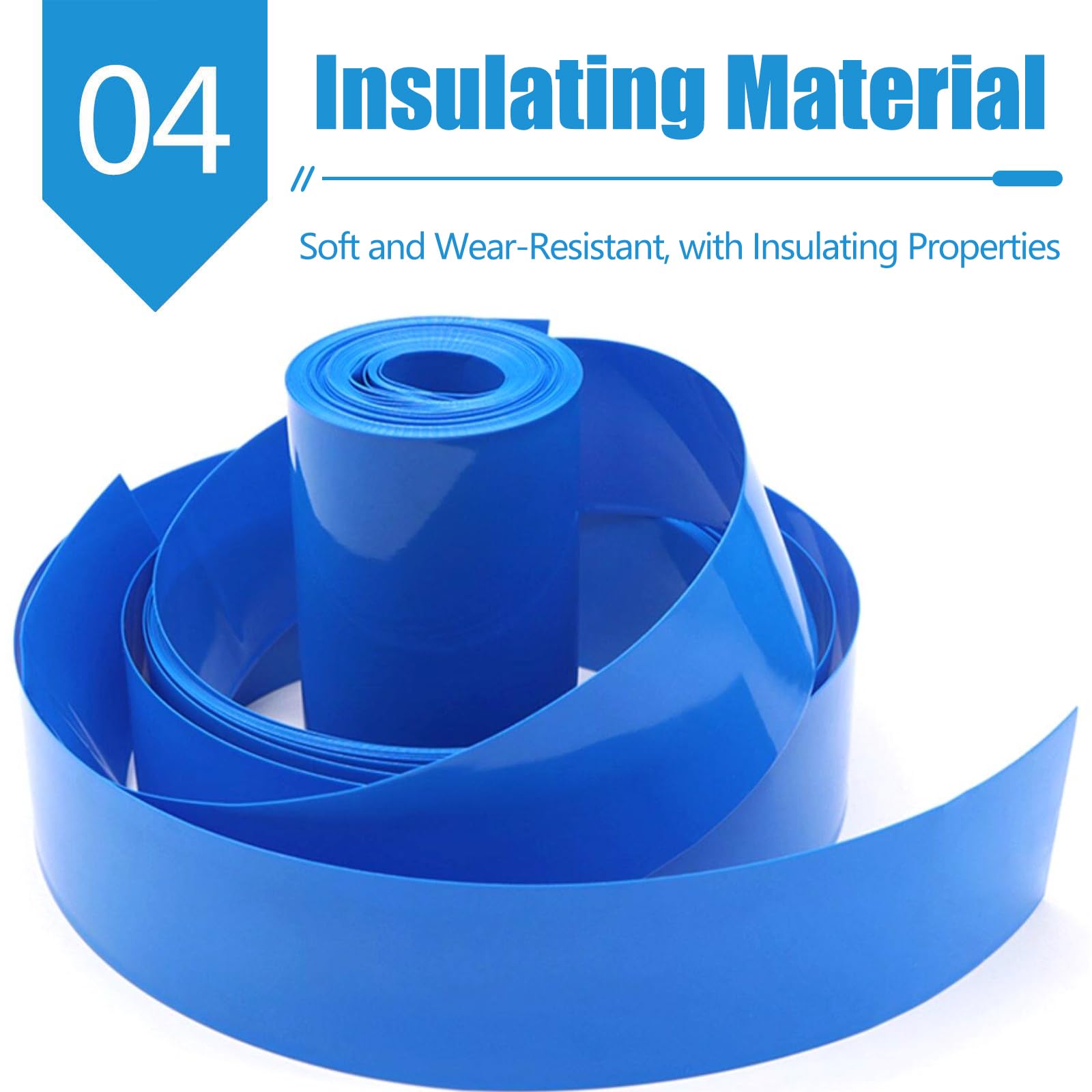 Guaina termorestringente in PVC blu 330-400 mm larghezza 1 metro (larghezza: 350 mm)