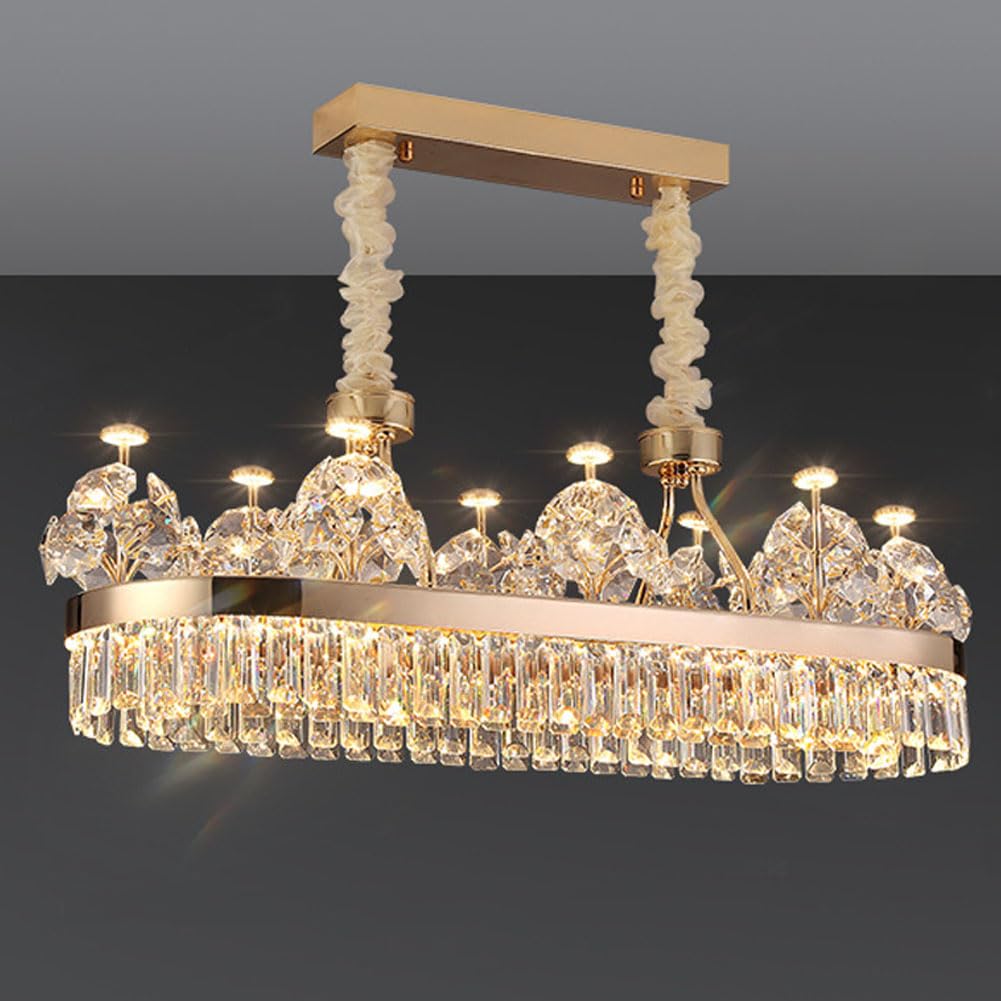 HXYSXHJUO Modern crystal chandelier, creative light luxury lamp, for living room dining bedroom villa lamps and lanterns,oval 100