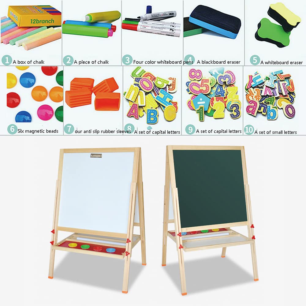 2 En 1 Tableau Enfant, Hauteur Réglable Et Sécurité, Chevalet D'Art