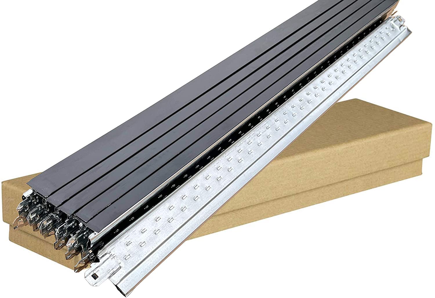 Ceiling Expert Black 10X Suspended Ceiling Grid Component, Cross Tee Section 1200Mm X 24Mm T24 T1200