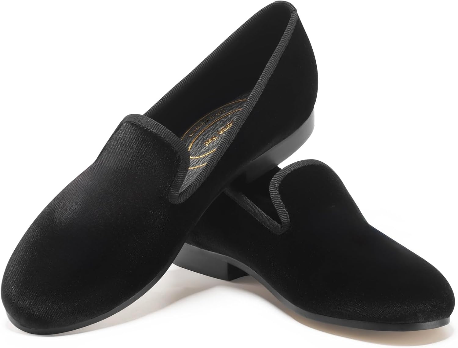 Journey West Women's Velvet Loafer Flat with Embroidery Velvet Slippers