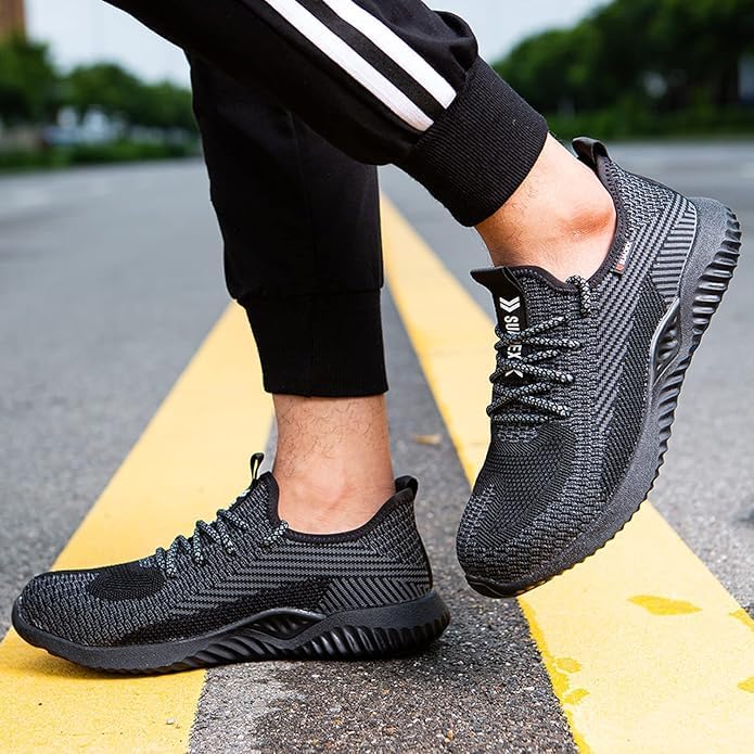 SUADEX Steel Toe Shoes for Men Women Indestructible Steel Toe Sneakers Lightweight Work Safety Shoes Puncture Proof Composite Toe - Image 2