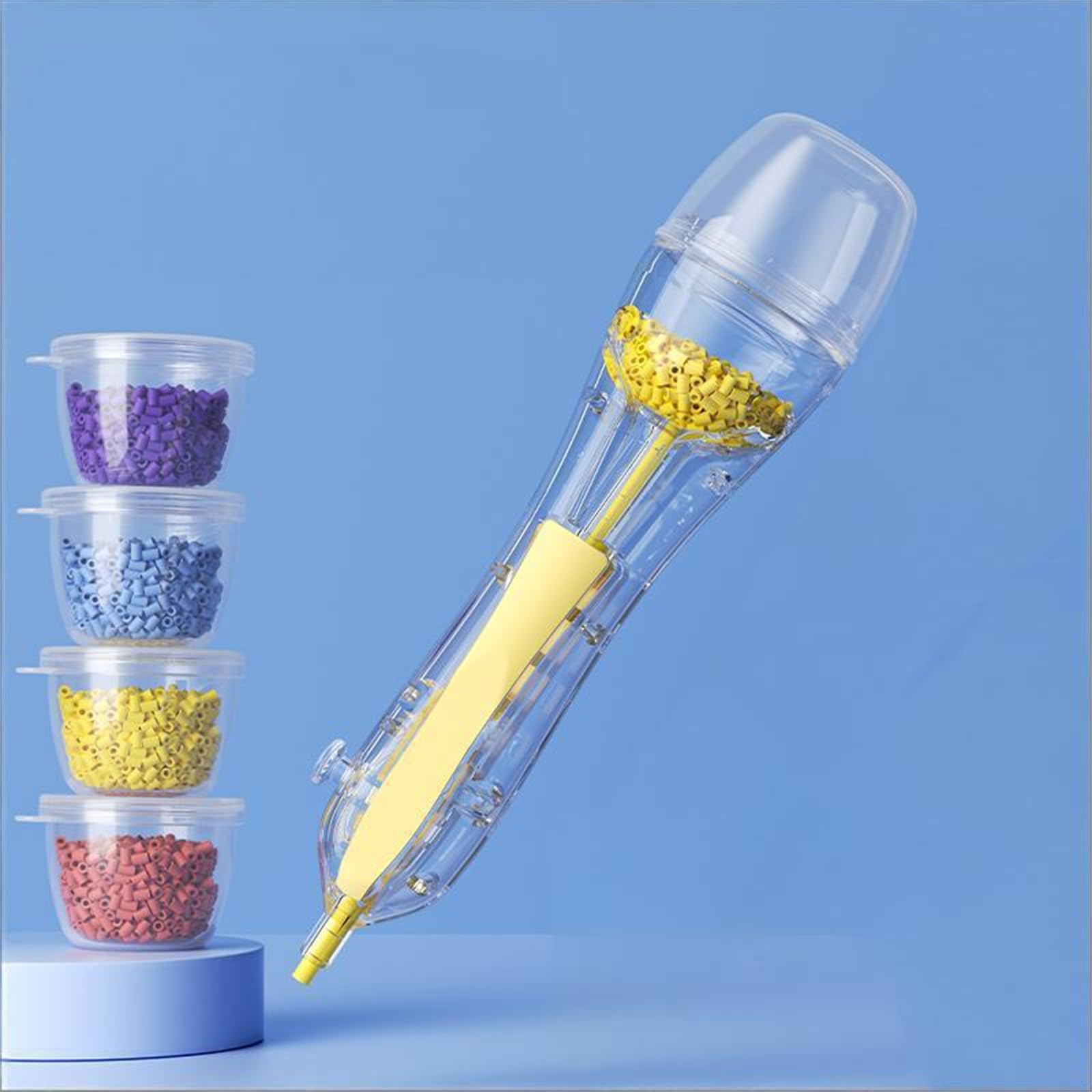 Huacan Fuse Bead Pen, Fuse Beads Dispenser for DIY Decor and Crafts Efficiency Saves Time High Capacity Tool for 2.6mm Perler Beads