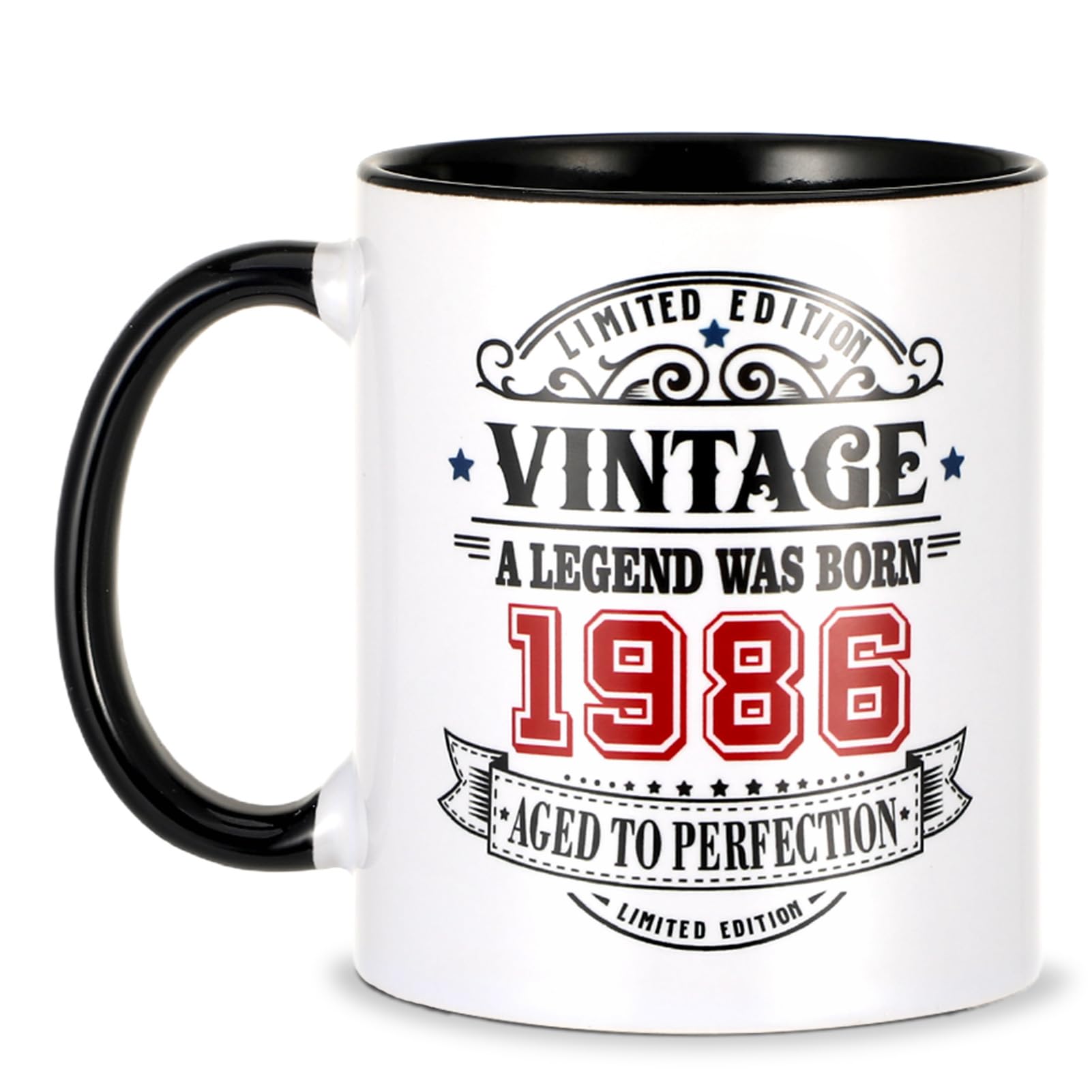 saerryor Vintage 1986 Mug, 40th Birthday Mug for Women Men, Turning 40 Year Old Birthday Gifts Women Men Mom Dad Wife Husband, Sister, Best Friends, Coworkers, Her, Him, 40th Birthday Coffee Cups