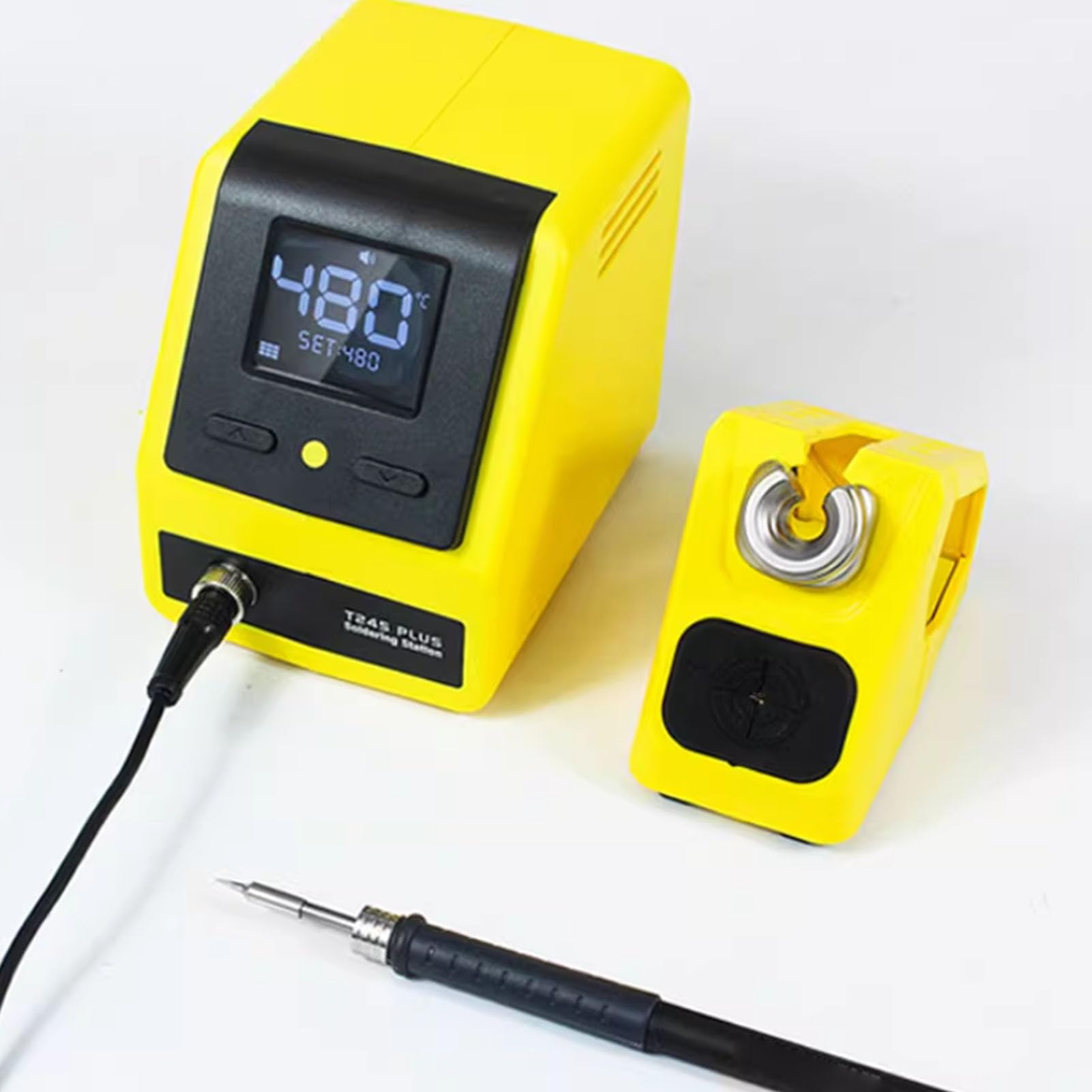 Estación de Soldadura Digital T210 Plus 120W 3S Calentamiento Rápido 100-480°C con Pantalla LCD Control PID Auto Sleep para Reparación Electrónica DIY Hobby (Enchufe europeo)