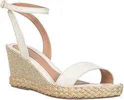 Anabela Salto Grosso Sandalia Branca Macia Fivela Tornozelo Plataforma