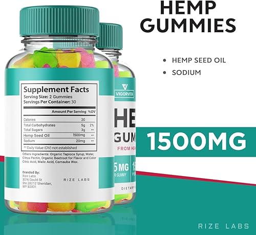 Miniatura 9 de rize labs Paquete de 2 gomitas VigorVita, fórmula Vigor Vita de máxima fuerza, gomitas Vigorvita extra avanzadas, gomitas Vigorvita de mezcla