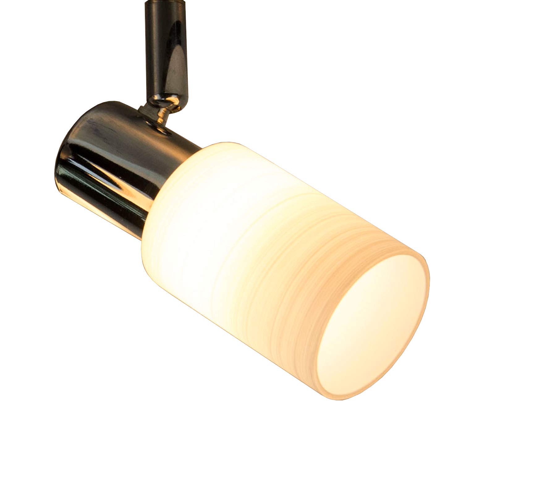 Trango 4-flammig 2007-48 LED Deckenstrahler Chrom-Optik & Alu gebürstet Serie *GRACE* inkl. 4x G9 LED Leuchtmittel 3.000K warmweiße Badleuchte, Flurleuchte, Küchenleuchte, Deckenleuchte, Deckenlampe