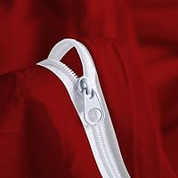 Vista 4 de Funda de edredón tamaño QueenMatrimonial, 600 hilos, satén de 3 piezas, algodón egipcio, funda de edredón de 100% algodón puro, 2 fundas