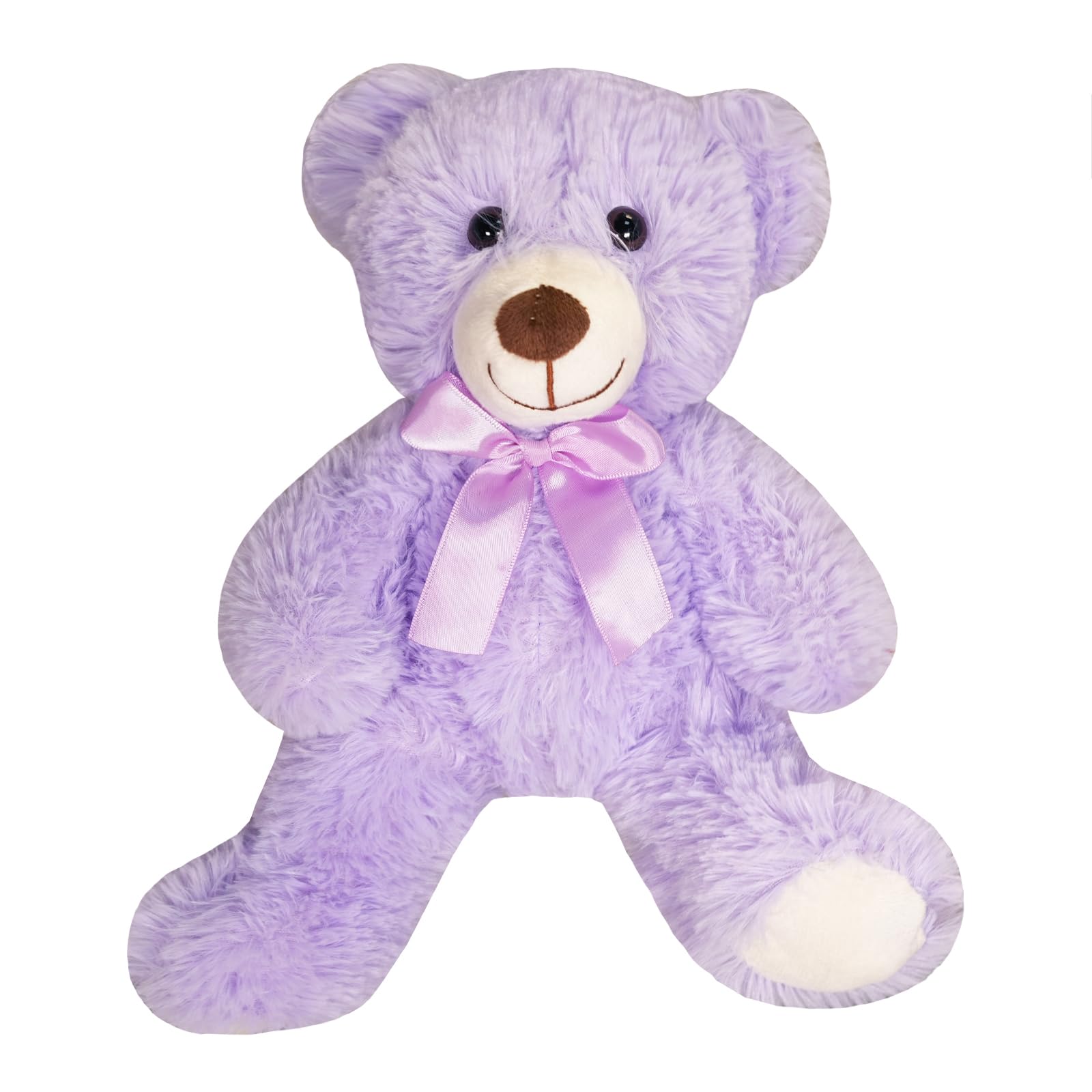 Teddy Bear Stuffed Animal，13.78'' Purple Teddy Bear Plush Toy Cuddly Valentine’s Day Gift for Boyfriend or Girlfriend (Purple)