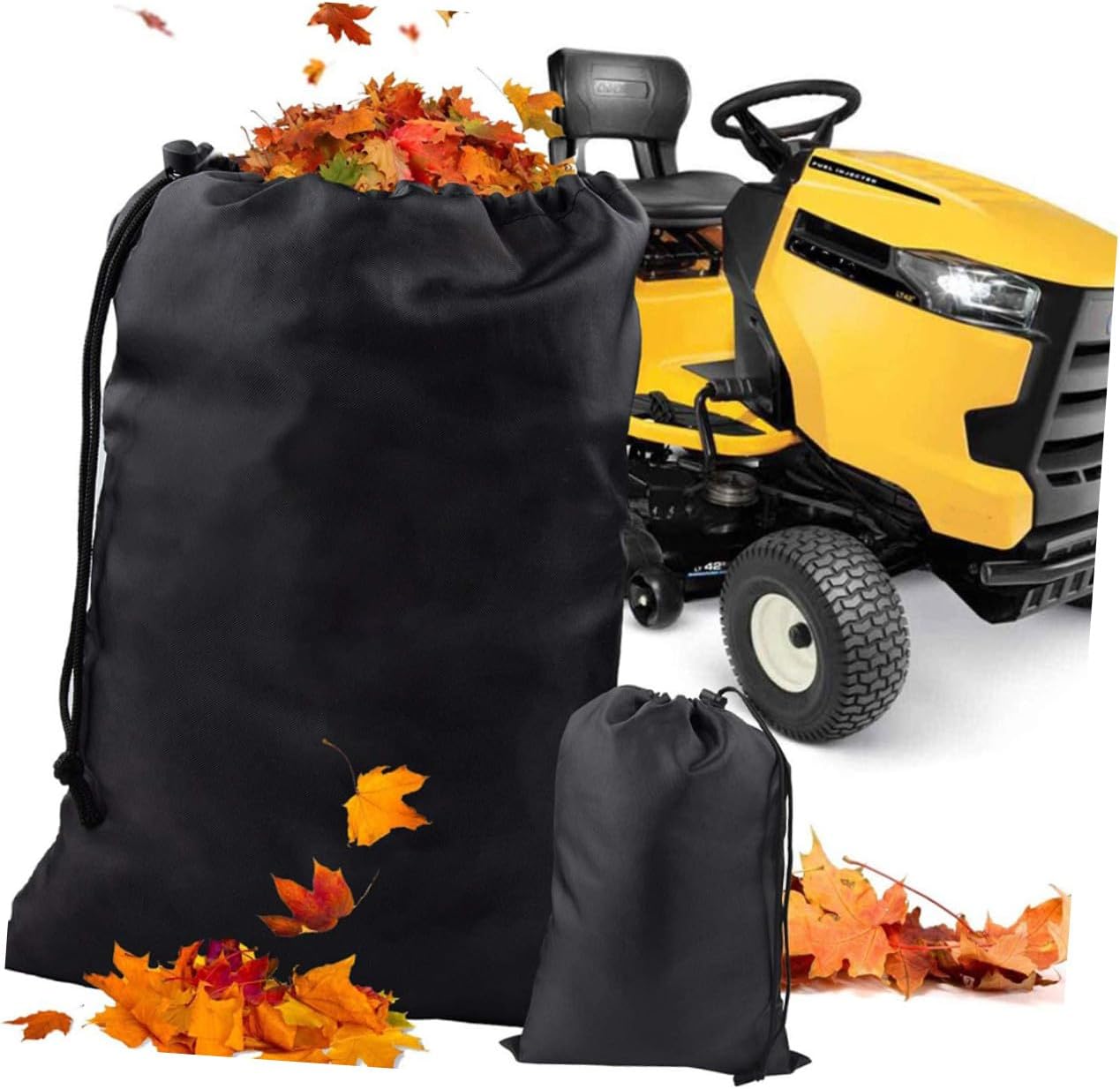 Levemolo Garden Leaf Waste Bag with Drawstring Waterproof Yard Leaf Storage Bag for Lawn Tractor for Garden Cleanup