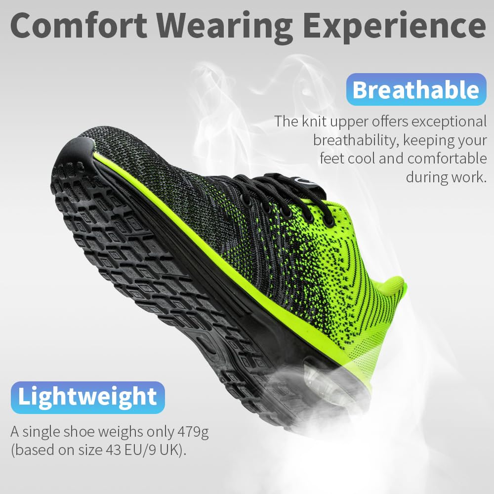 Scarpe Antinfortunistiche Uomo Donna Scarpe da Lavoroleggere Alte Comode Scarpe Sicurezza